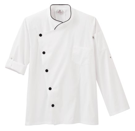 18535_Five Star Moisture Wicking Side Panel Snap Front Chef Coat-Five Star