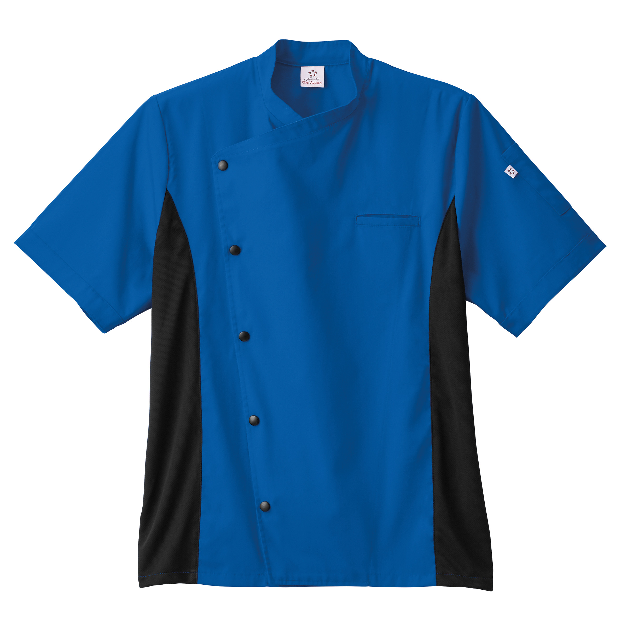 18987_Five Star Moisture Wicking Side Panel Snap Front Chef Coat-Five Star