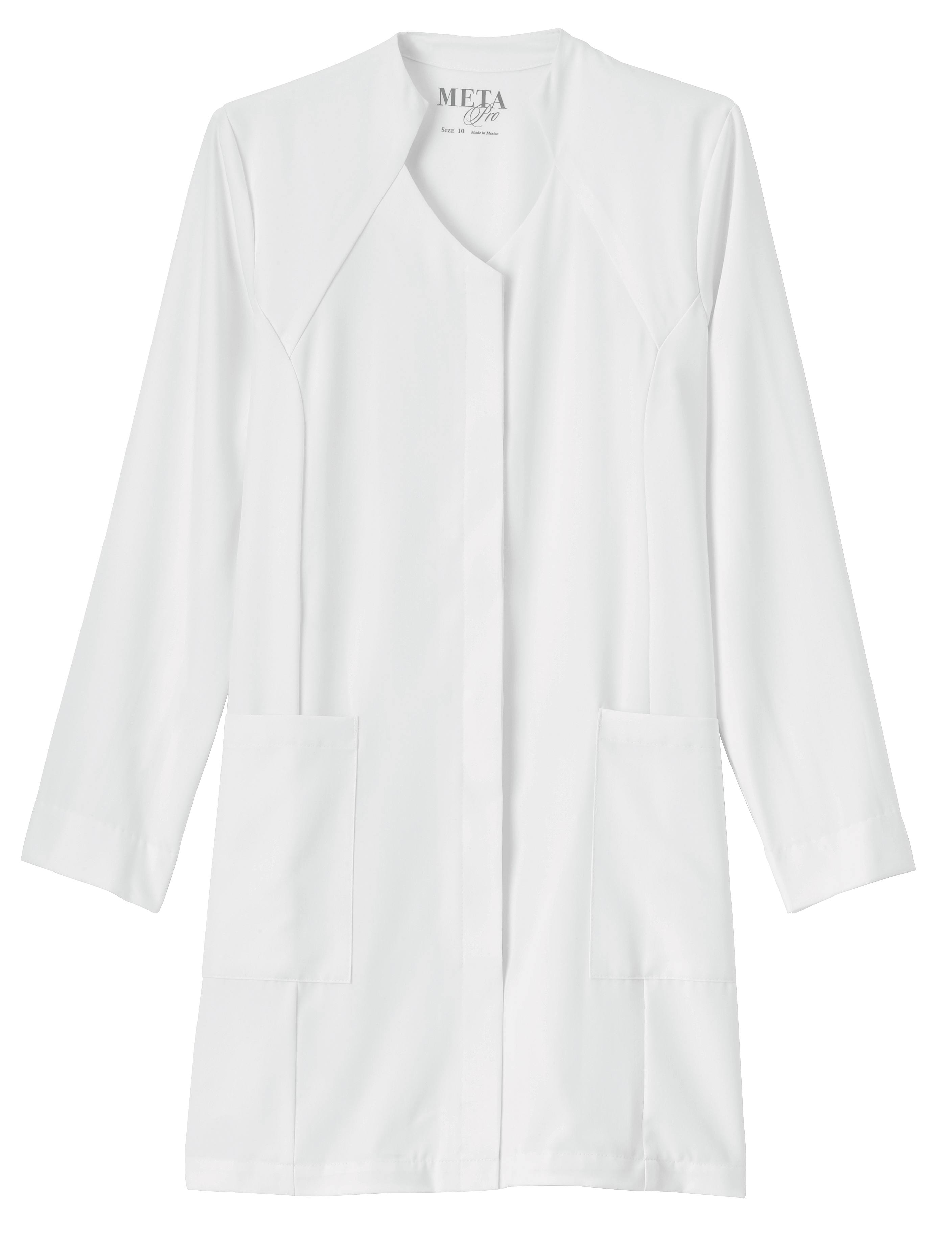 Meta Pro 35&#34; Stand Up Collar Stretch Labcoat-