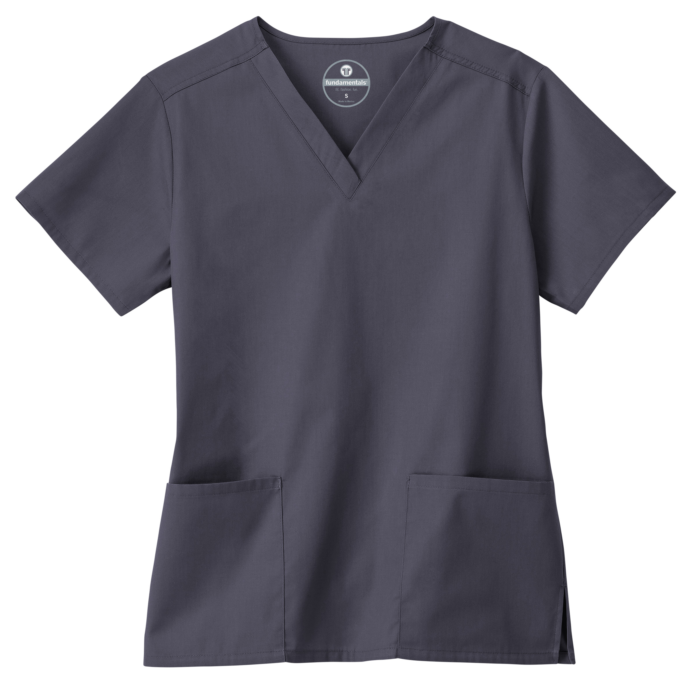 Fundamentals 14700 Women&#8216;s 2 Pocket Wrinkle Resist Soft Stretch Scrub Top-Fundamentals