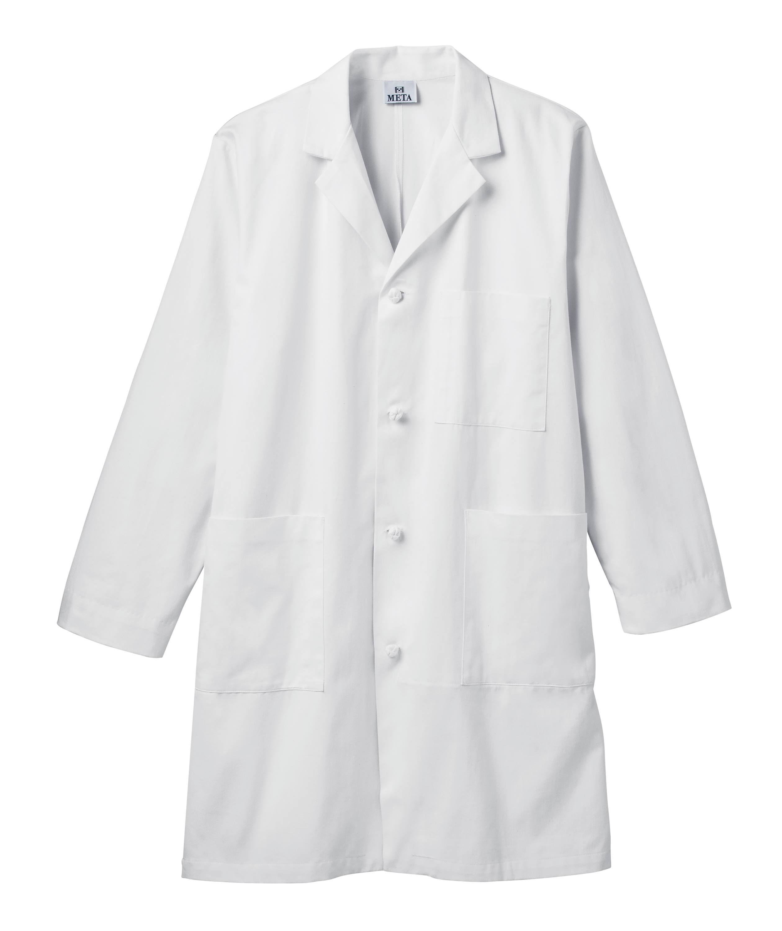 Meta Men&#39;s 40&#34; Cotton Knot Button iPad Labcoat-Meta